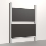 Pylonentafel, 200x100 cm, 2-flächig, höhenverstellbar 